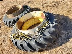 Coop Agri-Master 18.4-38 Tires With Clamp On Duals 