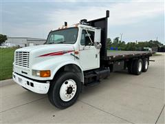 1999 International 4900 T/A Flatbed Truck 