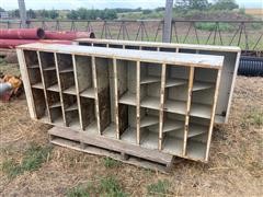 Metal Shelves W/ Bins 