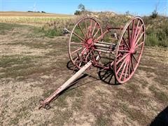 Antique Hand Drawn Fire Hose Reel 