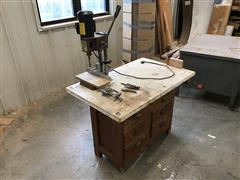 Professional Woodworker Mortising Machine / Square Punch With Table 