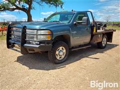 2011 Chevrolet Silverado 2500 HD 4x4 Flatbed Pickup W/Bale Bed 
