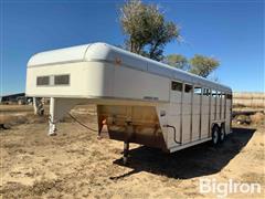 1985 Trail Master Gooseneck T/A Livestock Trailer 