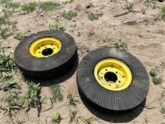 5-Bolt Solid Rubber Shredder/Mower Wheels 