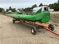 2009 John Deere 608C 8R30 Corn Head W/Transport Trailer 