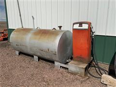 500 Gallon Fuel Tank W/Pump 