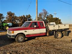 1988 Ford F250 2WD Extended Cab Flatbed Dually Service Pickup 