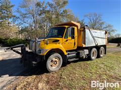 2003 International 7400 T/A Dump Truck W/Snow Plow Mount 