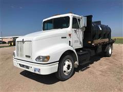 1999 International 9100 S/A Flatbed Truck W/2350 Gallon Tank 