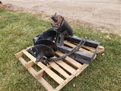 2020 Mower King SSECAG-Y Post Hole Auger Skid Steer Attachment 