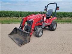 2016 Massey Ferguson GC1715 MFWD Compact Utility Tractor W/Loader 