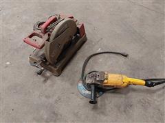 Milwaukee Chop Saw & Dewalt Grinder 