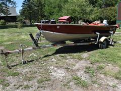 Lund Rebel Special Trailer W/16' Fishing Boat 
