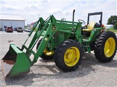 1993 John Deere 6400 MFWD Tractor W/Loader 