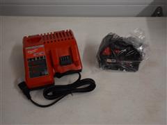 Milwaukee M18 Red Lithium XC 3.0 Battery With Charger 